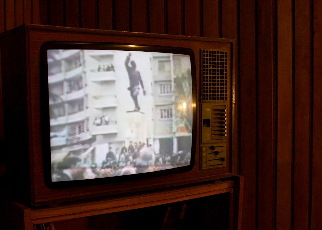 young actor on tv set