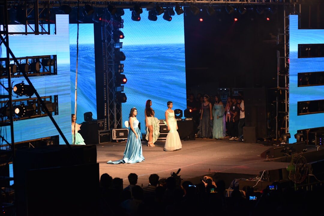 celebrity on stage performing