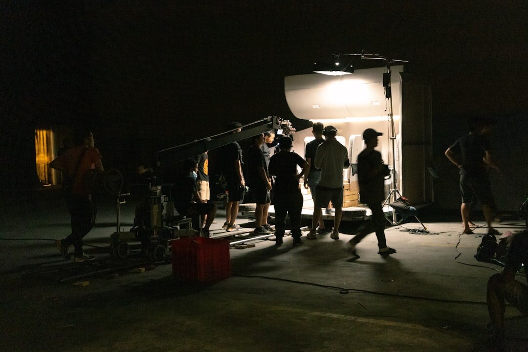movie set filming